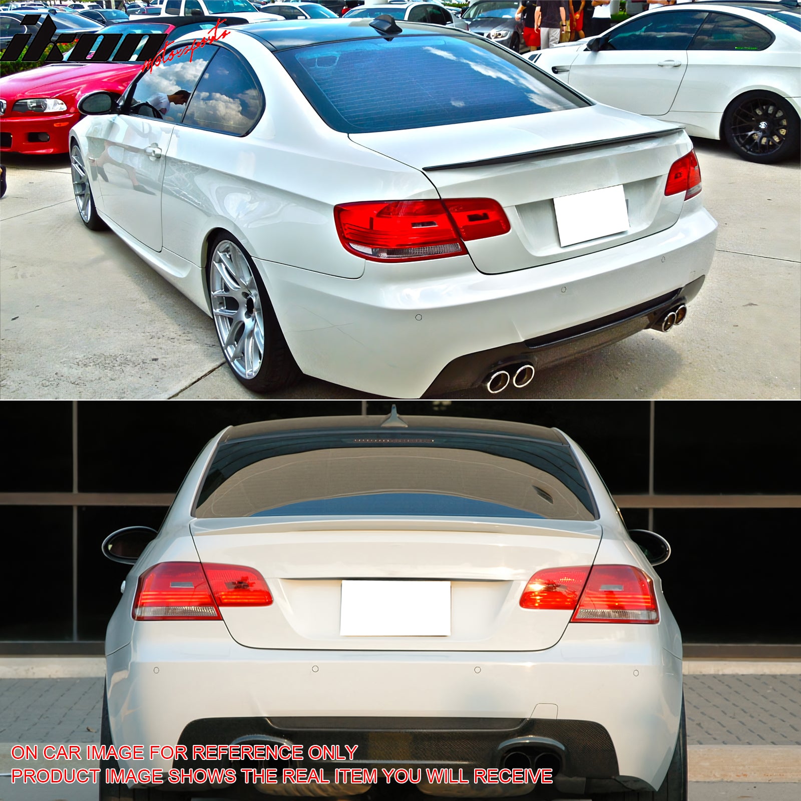 Fits 07-13 E92 Performance Painted #668 Jet Black Trunk Spoiler