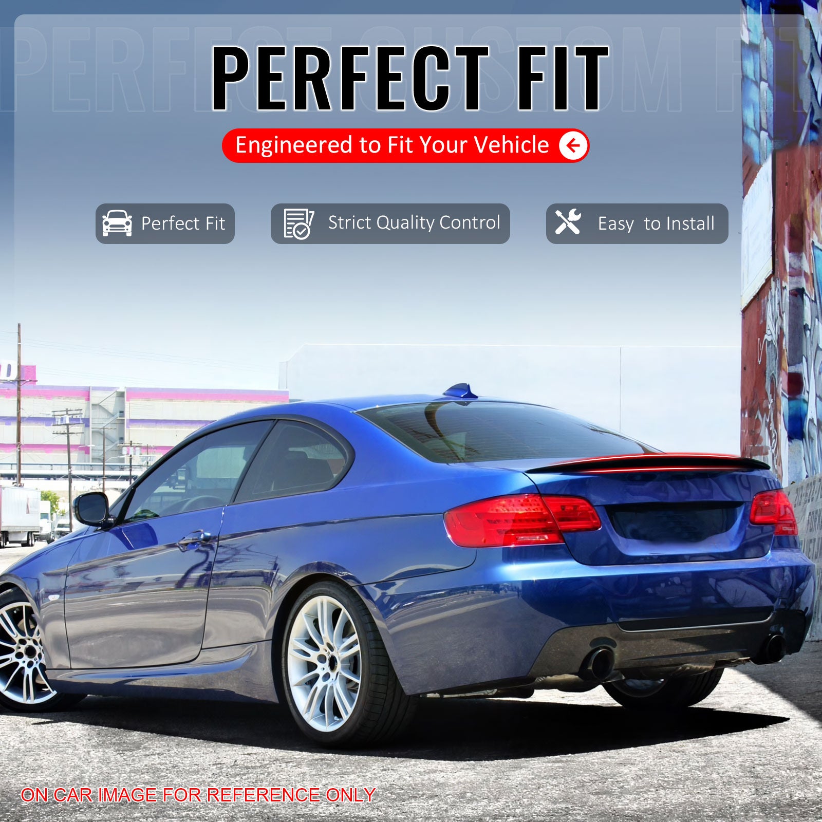 Fit 2007-2013 BMW E92 3 Series Trunk Spoiler Performance Style Painted #A51