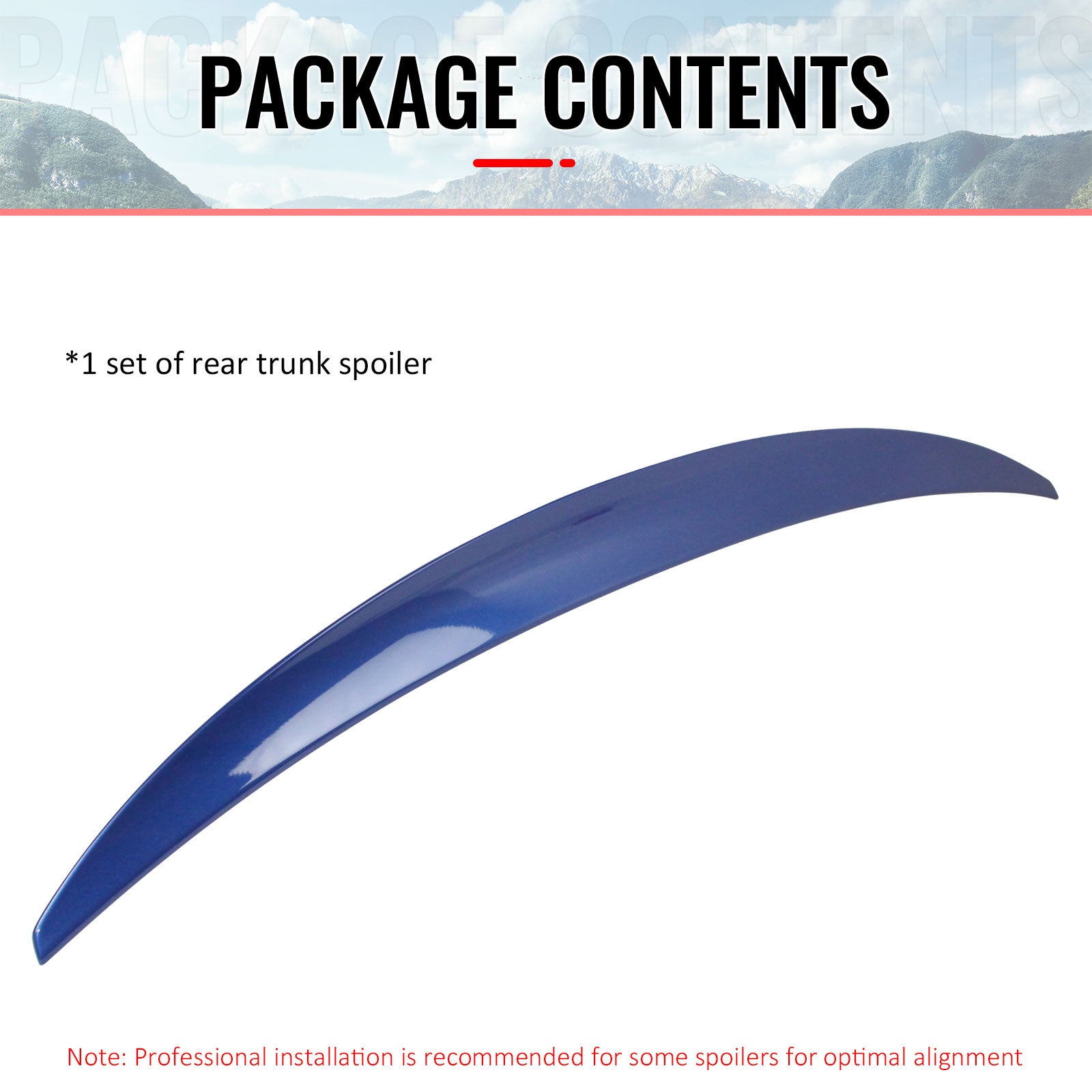 Fits 07-13 E92 Performance Painted #A51 Montego Blue Metallic Trunk Spoiler