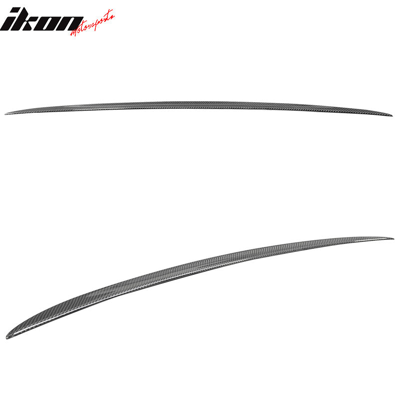 IKON MOTORSPORTS, Trunk Spoiler Compatible With 2007-2013 BMW 3-Series E93 Convertible 2Dr , Matte Carbon Fiber M3 Style Rear Spoiler Wing, 2008 2009 2010 2011 2012