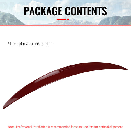 Fits 07-13 E93 Convertible Performance Painted #A61 Crimson Red Trunk Spoiler