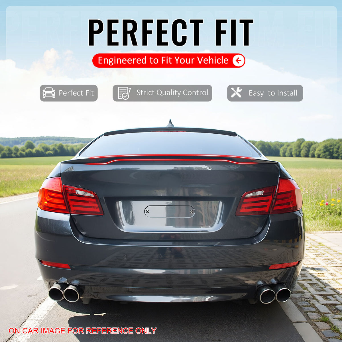 Fit 2011-2017 BMW F10 5-Series 4-Door Sedan Trunk Spoiler Painted #354