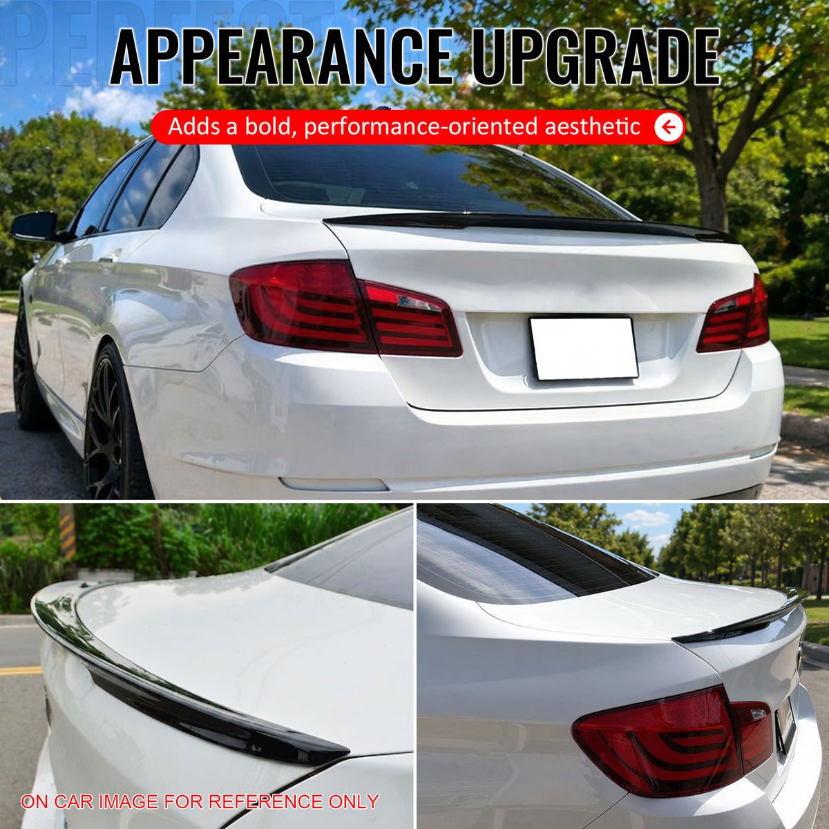 For 11-17 BMW F10 5-Series Trunk Spoiler Performance Style Rear Wing #354 Silver