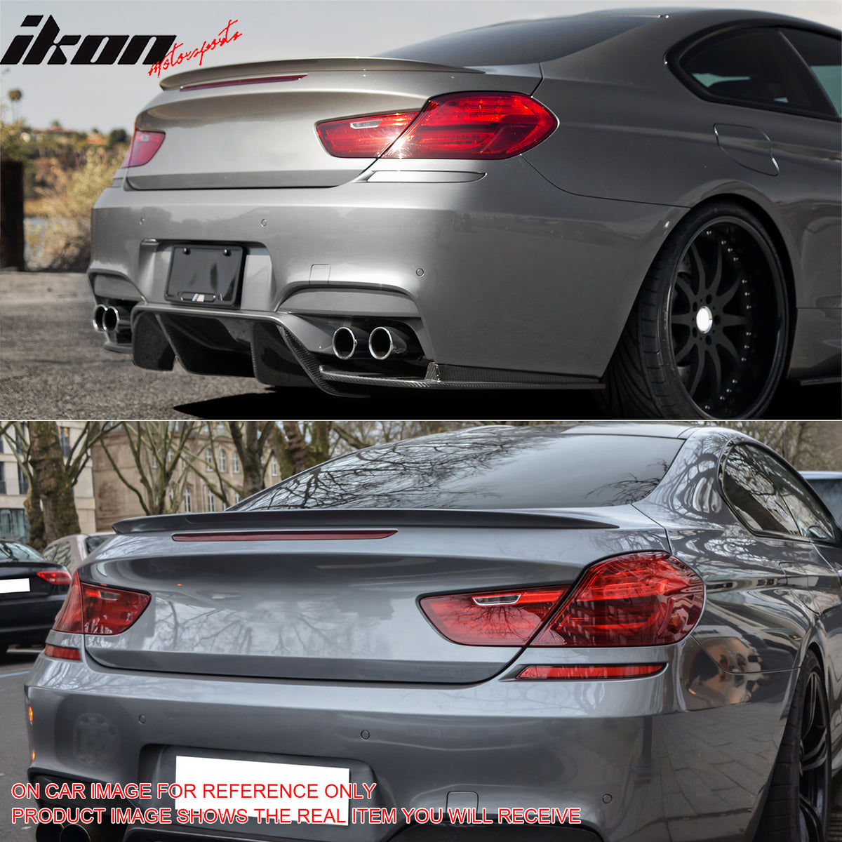 Fits 12-19 BMW F13 F06 M6 Style #475, C4R Black Sapphire Metallic Trunk Spoiler