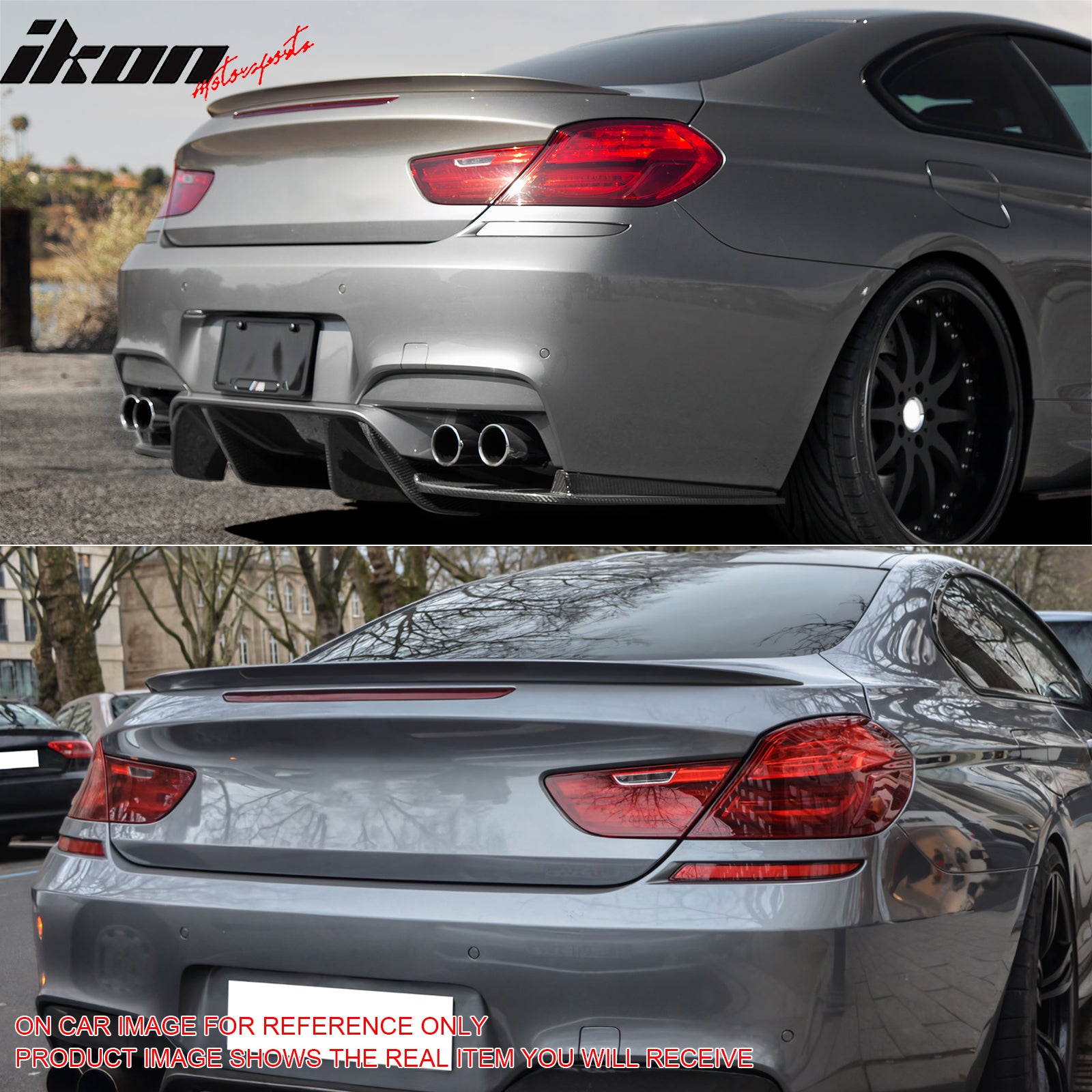 Fits 12-19 BMW F13 F06 M6 Style #A52, WA52 Space Gray Metallic Trunk Spoiler