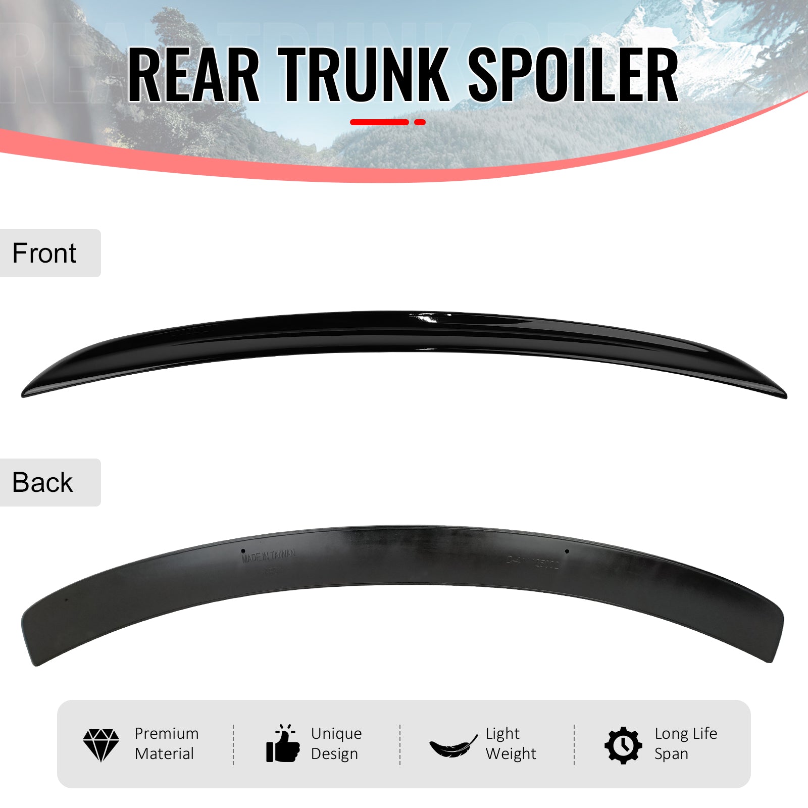 Fits 06-13 IS250 IS350 Sedan IS F Sport Style Trunk Spoiler ABS #212 Obsidian