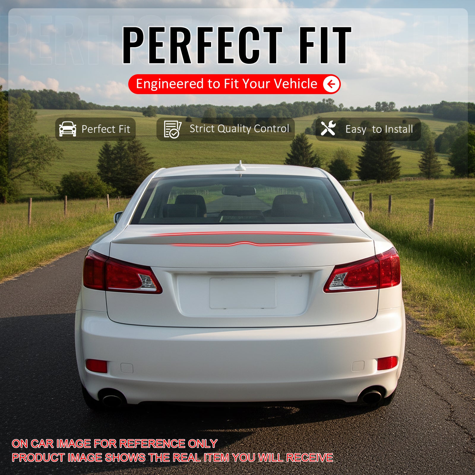 IKON MOTORSPORTS, Trunk Spoiler Compatible With 2006-2013 Lexus IS250/IS350/IS F 4-Door Sedan/Saloon, Rear Trunk Duck Lid Spoiler Wing Lip OE Style ABS Painted #6U3 Midnight Green Mica, 2007 2008 2009