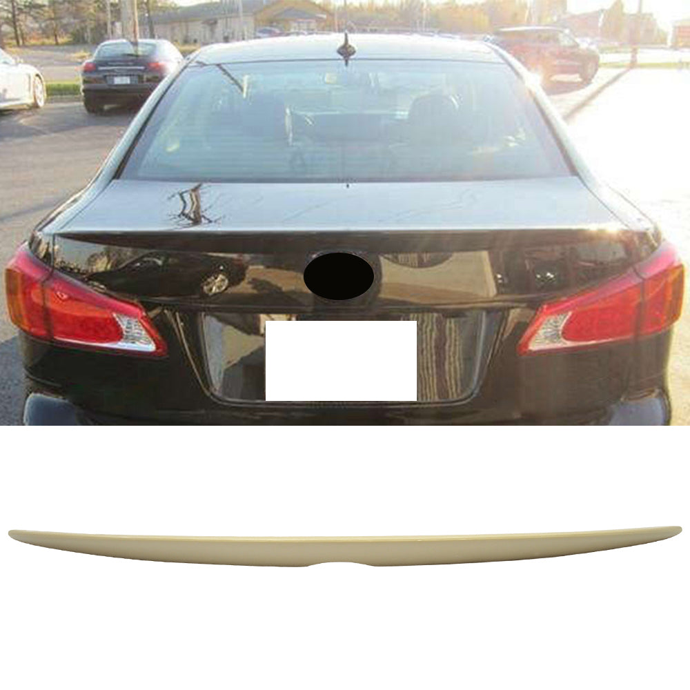 Compatible With 2006-2013 Lexus IS250 IS350 Black Rear Tail Trunk Lid Spoiler Wing Body Kit