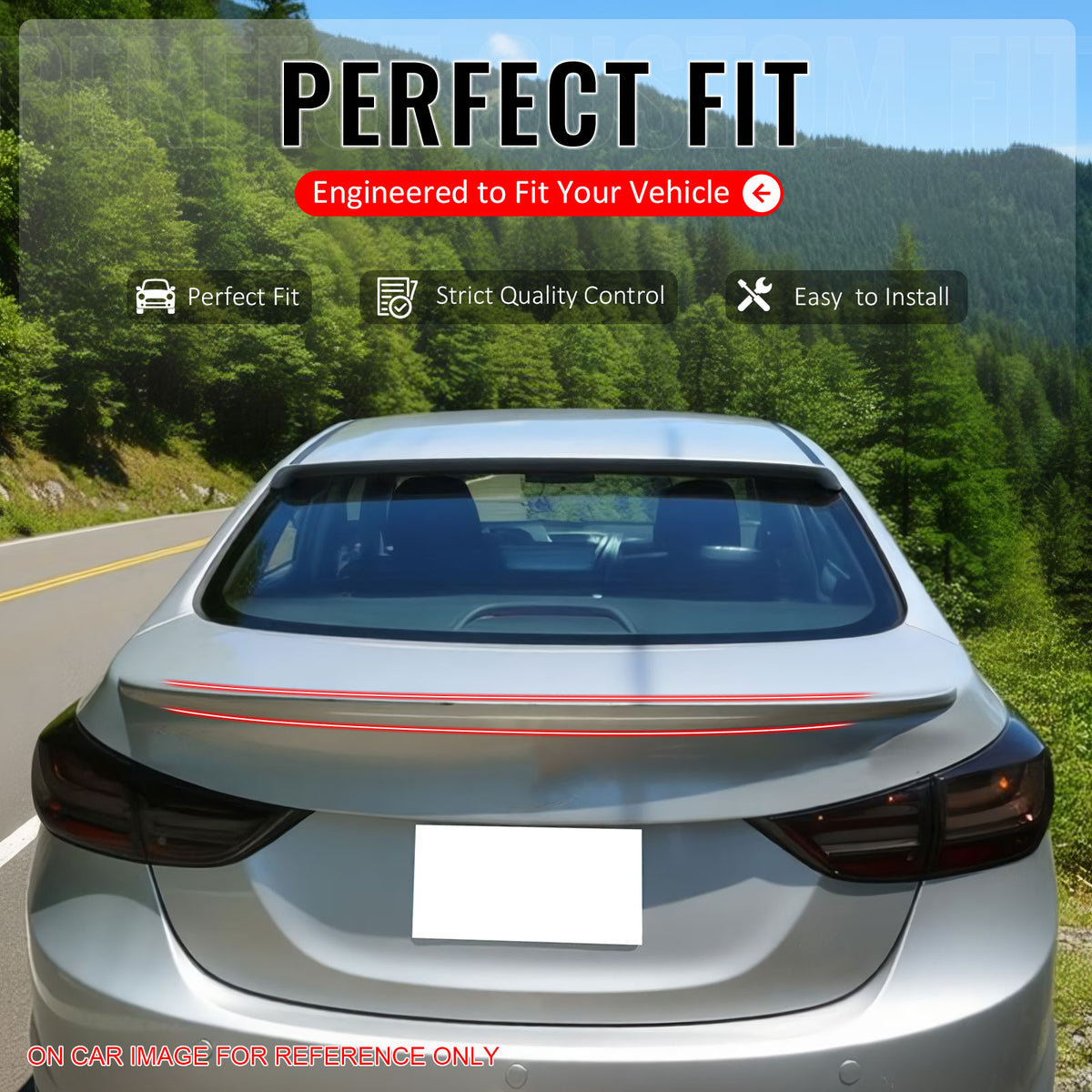 Fit 2010-2015 Hyundai Elantra Trunk Spoiler OE Factory Style Painted #ZU3
