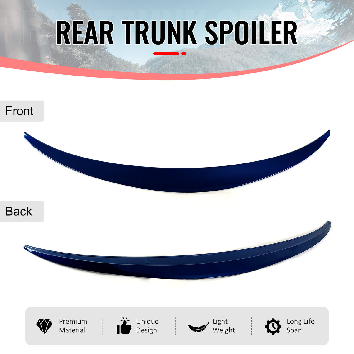 Fits 10-15 Hyundai Elantra Sedan OE Factory Style Trunk Spoiler Painted #ZU3