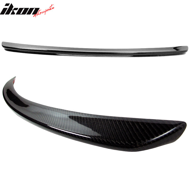 IKON MOTORSPORTS, Trunk Spoiler Compatible With 2005-2010 Mercedes Benz SLK-Class R171 Convertible , Matte Carbon Fiber AMG Style Rear Spoiler Wing, 2006 2007 2008 2009