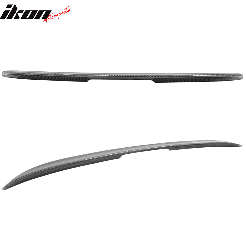 IKON MOTORSPORTS, Trunk Spoiler Compatible With 2003-2011 Mercedes Benz SL CLASS R230 , Matte Carbon Fiber AMG Style Rear Spoiler Wing, 2004 2005 2006 2007 2008 2009 2010
