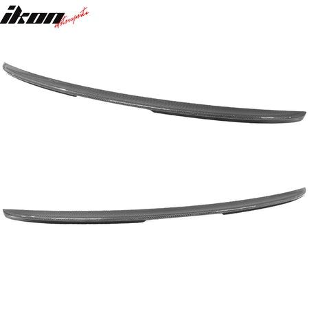IKON MOTORSPORTS, Trunk Spoiler Compatible With 2003-2011 Mercedes Benz SL CLASS R230 , Matte Carbon Fiber AMG Style Rear Spoiler Wing, 2004 2005 2006 2007 2008 2009 2010