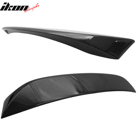 IKON MOTORSPORTS, Trunk Spoiler Compatible With 2000-2009 Honda S2000 Convertible , Matte Carbon Fiber Factory Style Rear Spoiler Wing, 2001 2002 2003 2004 2005 2006 2007 2008