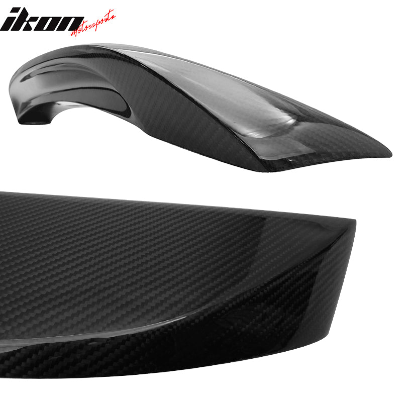 IKON MOTORSPORTS, Trunk Spoiler Compatible With 2000-2009 Honda S2000 Convertible , Matte Carbon Fiber Factory Style Rear Spoiler Wing, 2001 2002 2003 2004 2005 2006 2007 2008