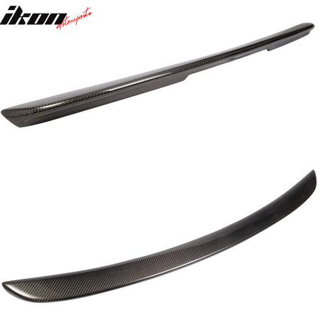 IKON MOTORSPORTS, Trunk Spoiler Compatible With 2001-2007 Mercedes-Benz W203 C-Class , Matte Carbon Fiber AMG Style Rear Spoiler Wing, 2002 2003 2004 2005 2006