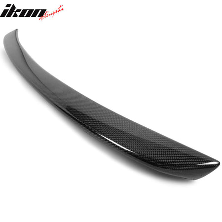 IKON MOTORSPORTS, Trunk Spoiler Compatible With 2001-2007 Mercedes-Benz W203 C-Class , Matte Carbon Fiber AMG Style Rear Spoiler Wing, 2002 2003 2004 2005 2006