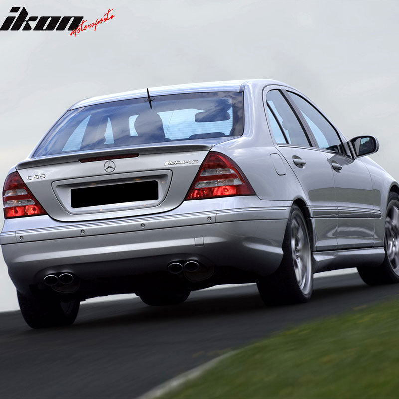 Compatible With 2001-2007 Mercedes-Benz C-Class W203 4Dr 4Door ABS AMG Style Trunk Spoiler