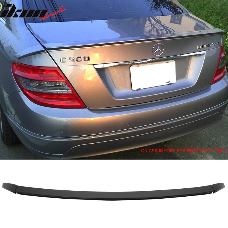 Fits 08-14 Benz C Class W204 B Style Trunk + OE Style Roof Spoiler Unpainted ABS