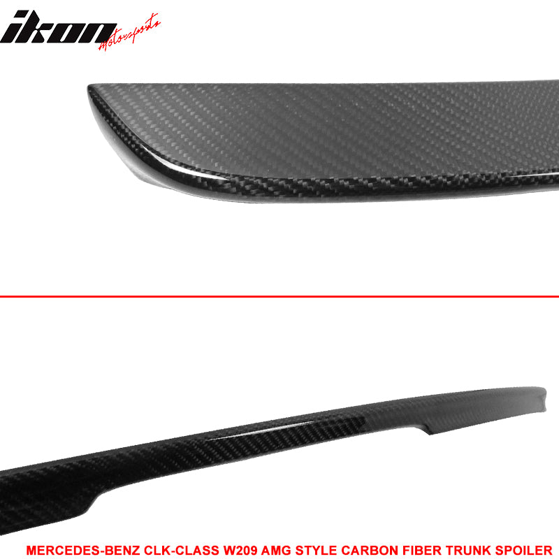 04-08 Fits Mercedes Benz CLK W209 A Type Coupe Convertible Trunk Spoiler  Black