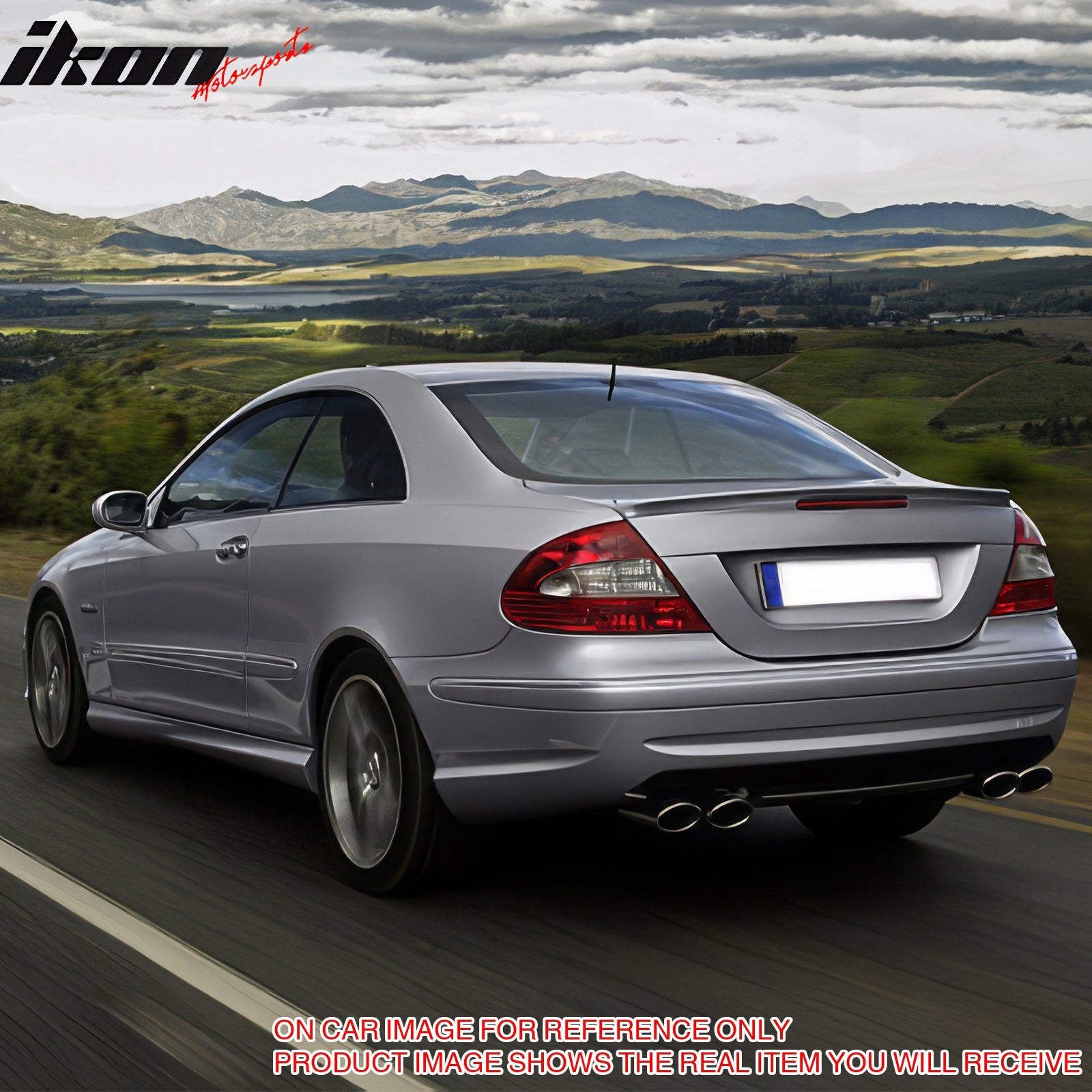 Fits 03-09 Benz C209 CLK-Class AMG Style ABS #040 Deep Black Trunk Spoiler