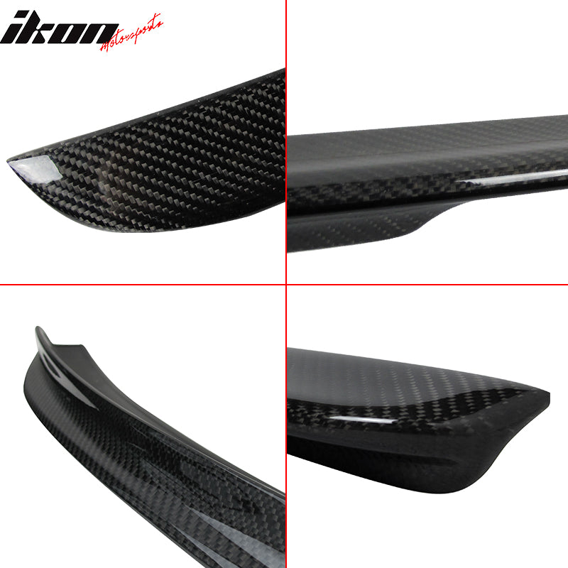 IKON MOTORSPORTS, Trunk Spoiler Compatible With 2003-2009 Mercedes Benz E-Class W211 Sedan , Matte Carbon Fiber AMG Style Rear Spoiler Wing, 2004 2005 2006 2007 2008