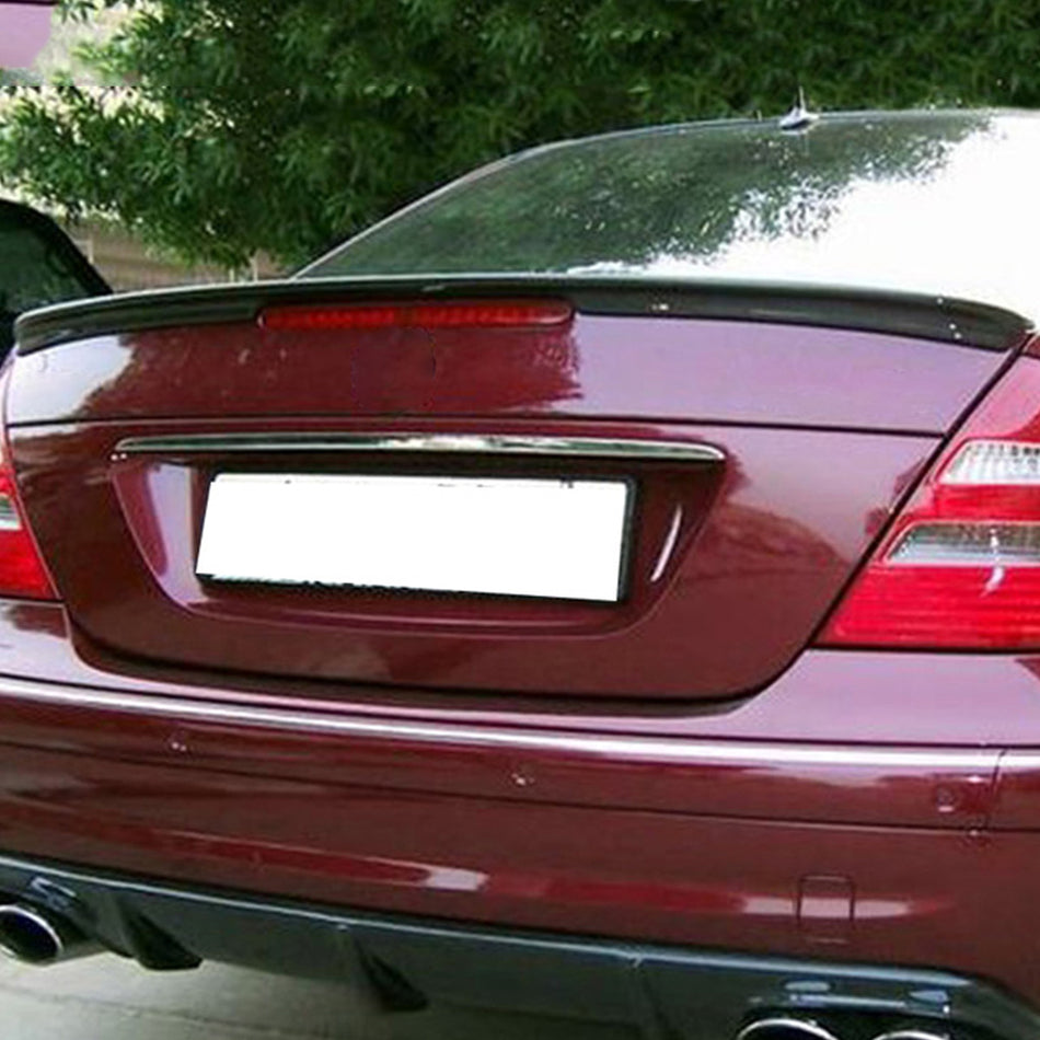Compatible With 2002-2008 Mercedes-Benz E-Class W211 4Dr AMG Style Unpainted ABS Trunk Spoiler