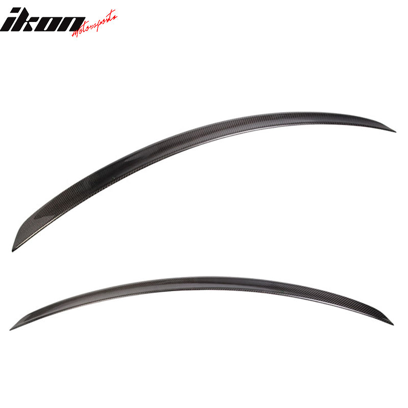 IKON MOTORSPORTS, Trunk Spoiler Compatible With 2005-2010 Mercedes Benz ClS-Class W219 Sedan , Matte Carbon Fiber AMG Style Rear Spoiler Wing, 2006 2007 2008 2009