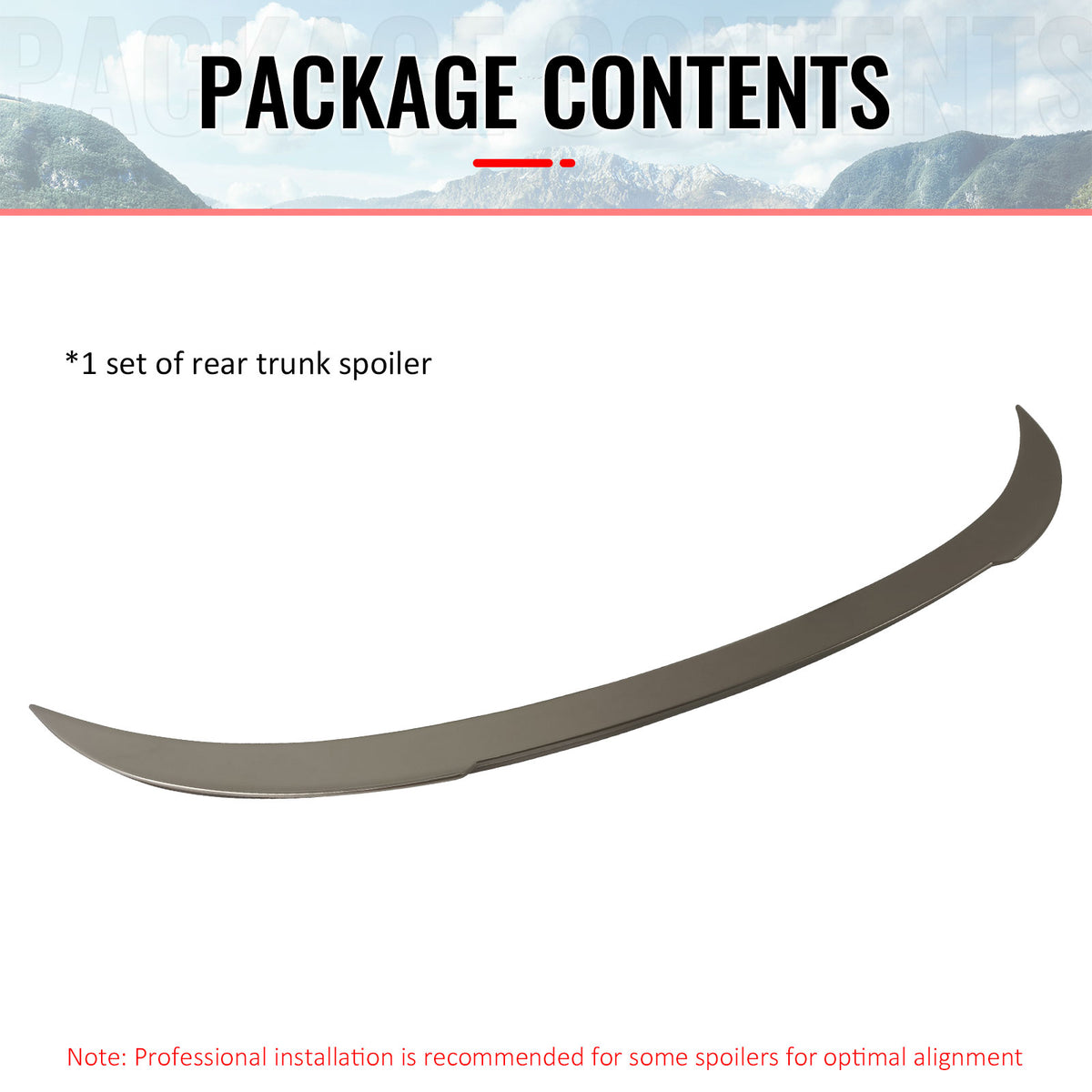 Fits 12-18 F12 V Style Painted #A92 Orion Silver Metallic Trunk Spoiler