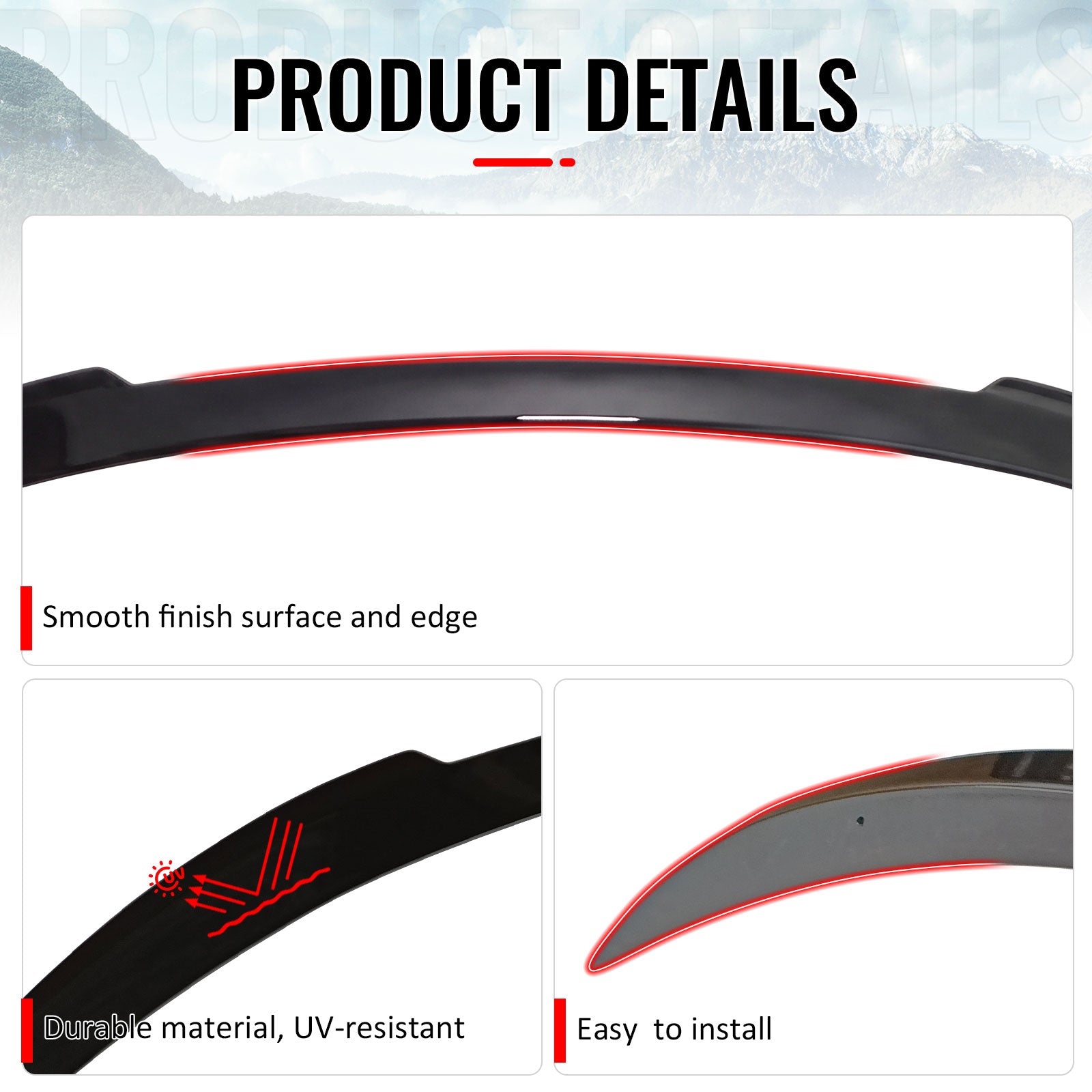 Fits 12-18 F12 V Style Painted #S23 WS23 X03 Ruby Black Metallic Trunk Spoiler
