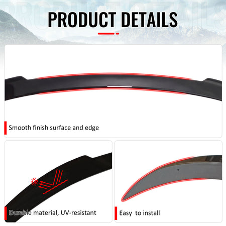 Fits 12-18 F12 V Style Painted #S23 WS23 X03 Ruby Black Metallic Trunk Spoiler