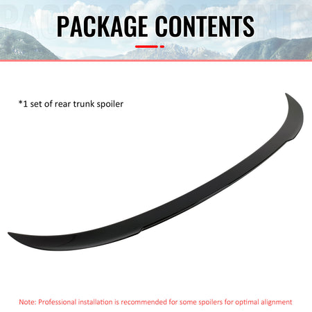 Fits 12-18 F12 V Style Painted #S23 WS23 X03 Ruby Black Metallic Trunk Spoiler