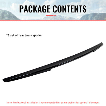 Fits 13-20 Benz SL-Class R231 D Style Rear Trunk Spoiler Painted #197 9197 Black