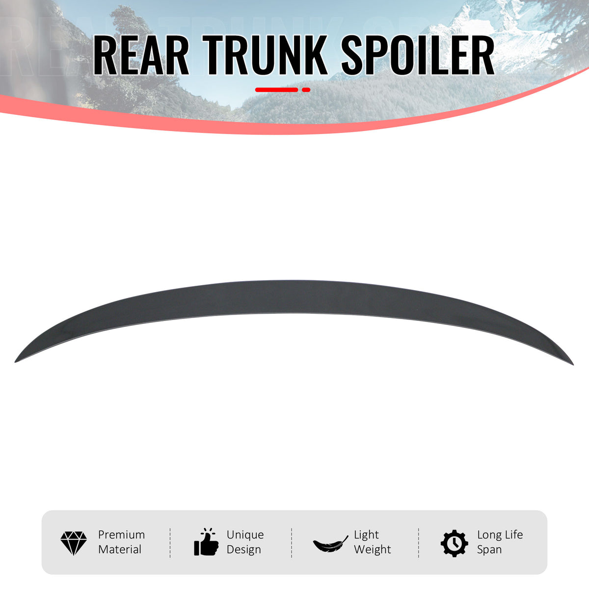 Fits 09-15 BMW F01 7-Series AC Style Trunk Spoiler Painted #A90 Dark Graphite