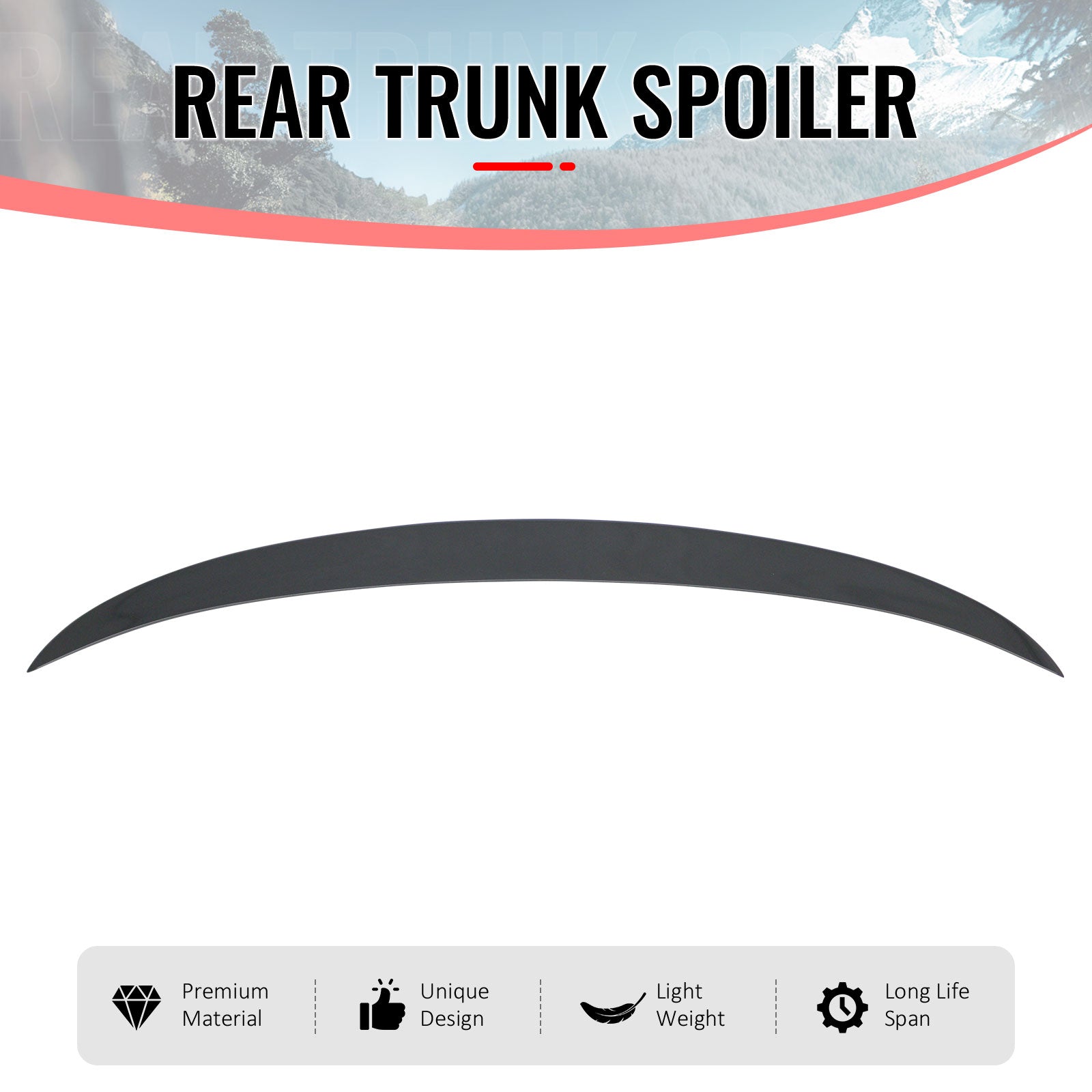 Fits 09-15 BMW F01 7-Series AC Style Trunk Spoiler Painted #A90 Dark Graphite