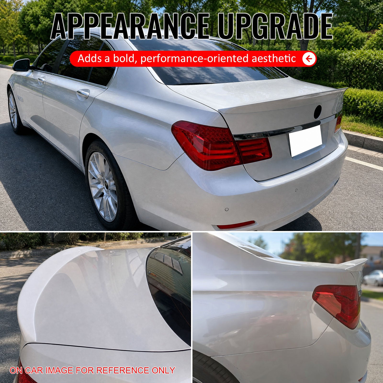 Fits 09-15 BMW F01 7-Series AC Style Trunk Spoiler Painted #A90 Dark Graphite