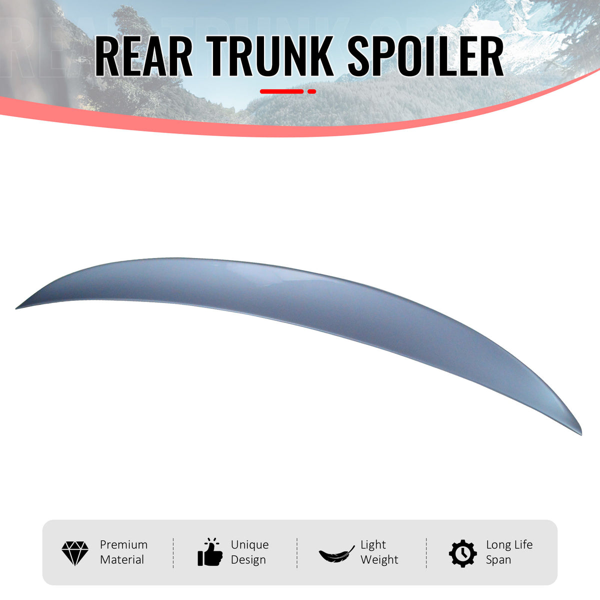 Fits 07-13 E92 High Kick Painted #896 Blue Water Metallic Trunk Spoiler