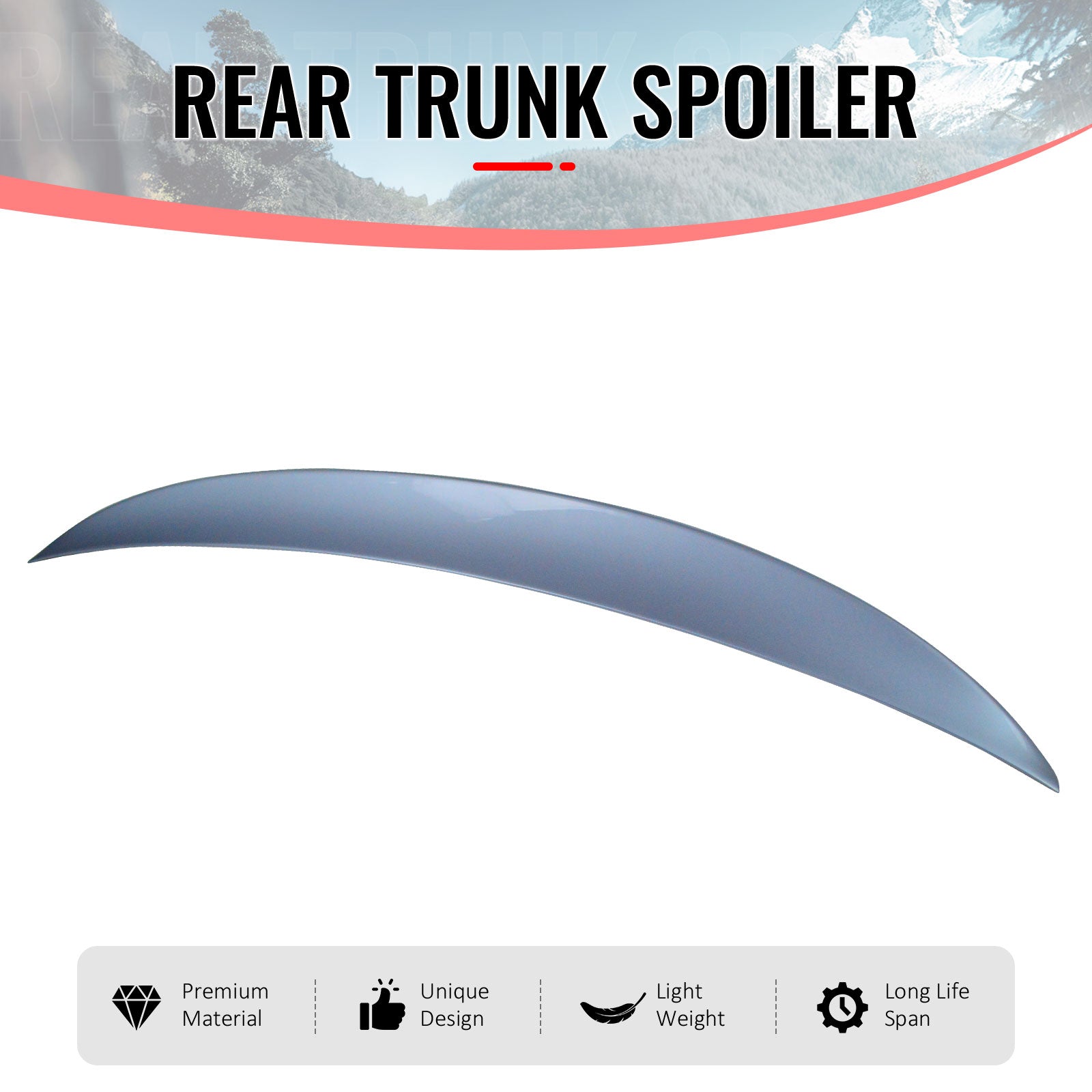 Fits 07-13 E92 High Kick Painted #896 Blue Water Metallic Trunk Spoiler