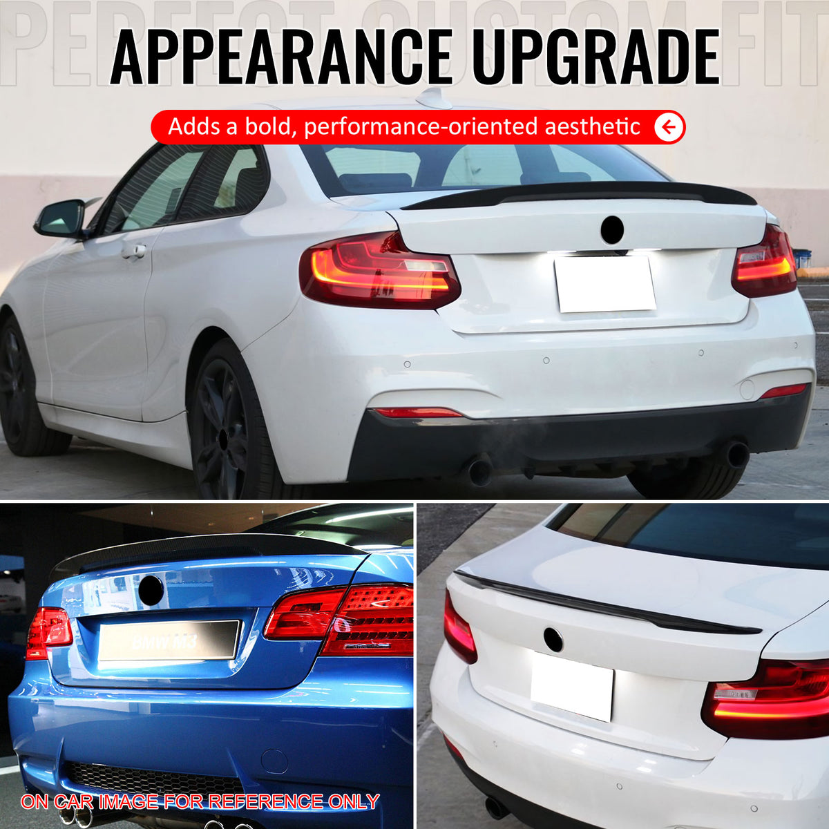 Fits 07-13 E92 High Kick Painted #896 Blue Water Metallic Trunk Spoiler