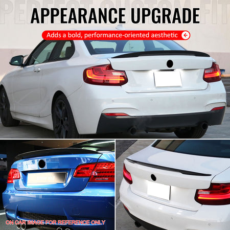 Fits 07-13 E92 High Kick Painted #896 Blue Water Metallic Trunk Spoiler