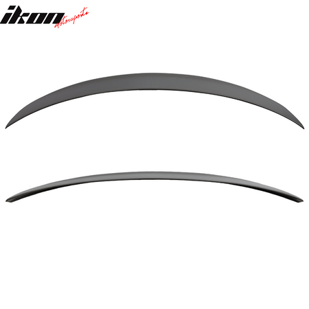 IKON MOTORSPORTS, Trunk Spoiler Compatible With 2013-2018 Mercedes-Benz W117 CLA Class Sedan , Matte Carbon Fiber P Style Rear Spoiler Wing, 2014 2015 2016 2017