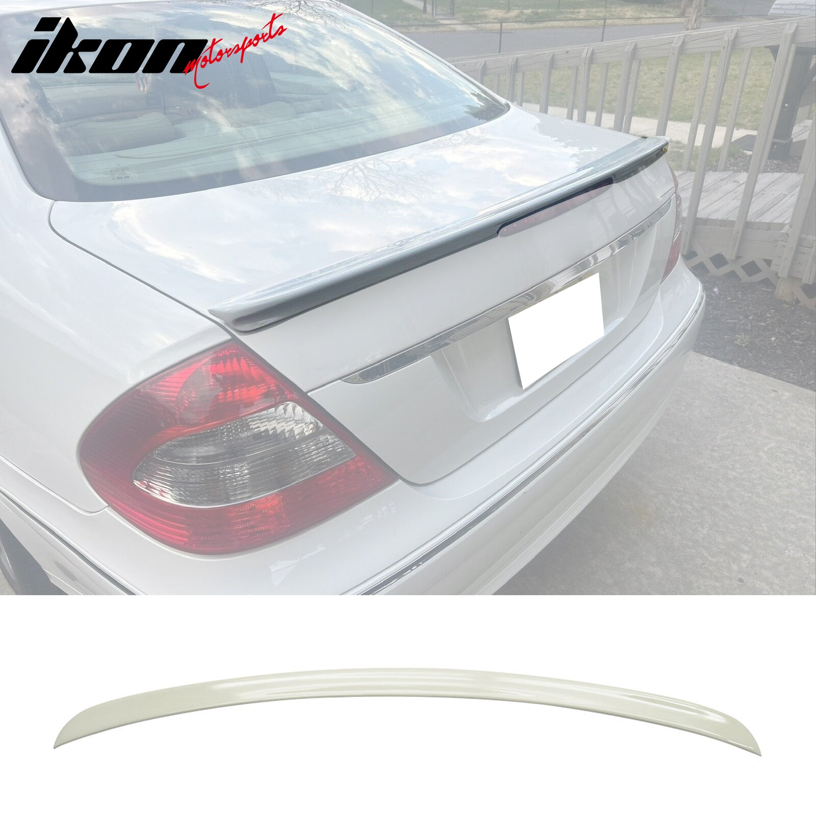 Fits 02-08 Mercedes-Benz E-Class W211 4Dr Unpainted ABS Trunk Spoiler