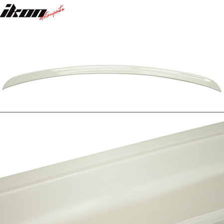 Pre-painted Trunk Spoiler Compatible With 2003-2009 Benz E-Class, AMG Style ABS Painted # 650 Arctic White Rear Tail Lip Deck Boot Wing Other Color Available By IKON MOTORSPORTS, 2004 2005 2006 2007