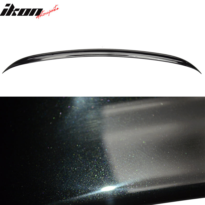 Pre-painted Trunk Spoiler Compatible With 2003-2011 Benz SL R230, AMG Style ABS Painted #197 Obsidian Black Met Rear Tail Lip Other Color Available By IKON MOTORSPORTS, 2004 2005 2066 2007 2008 2009