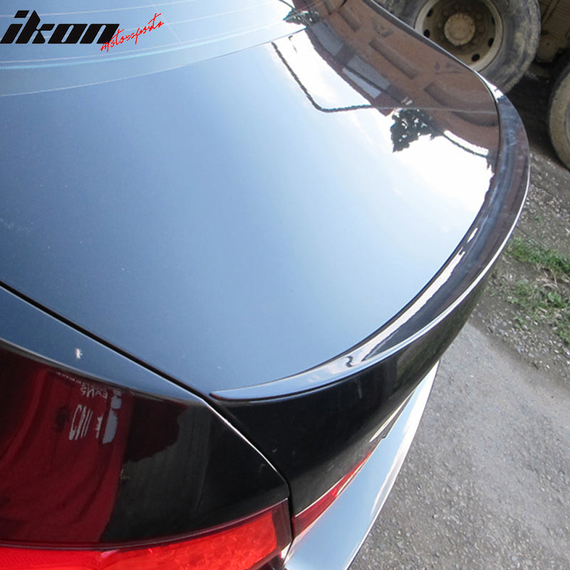 Pre-painted Trunk Spoiler Compatible With 2011-2016 BMW 5-Series F10, M5 Style ABS Painted # 416 Black Metallic Rear Tail Lip Deck Boot Wing Other Color Available By IKON MOTORSPORTS, 2012 2013 2014