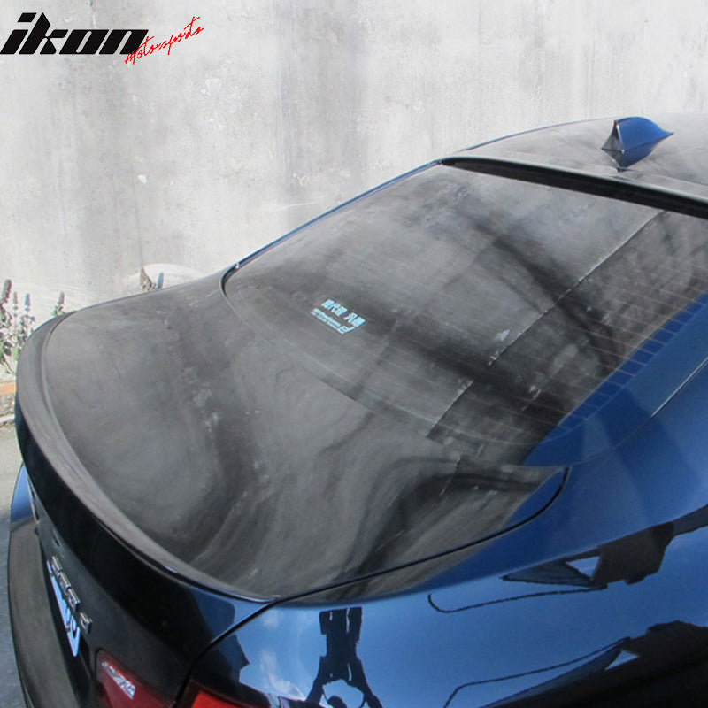 IKON MOTORSPORTS, Trunk Spoiler Compatible with 2011-2016 BMW F10 5-Series Sedan 4-Door, M5 Style Painted #A90 Sophisto Gray ABS Rear Trunk Lid Spoiler Wing Lip