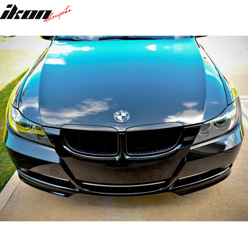 Pre-painted Trunk Spoiler & Front Lip Compatible With 2006-2008 BMW 3 Series E90 Sedan Factory Type Bumper, Factory Style ABS #354 Titanium SilverRear Deck Lip Wing by IKON MOTORSPORTS