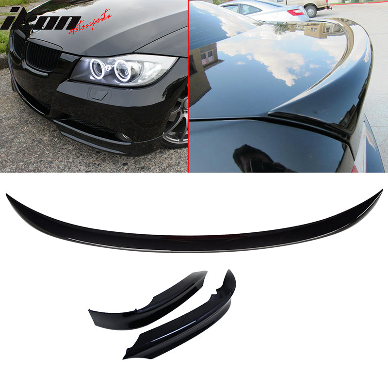 Fits 06-08 E90 OE Trunk Spoiler & Front Splitter #475 Black Sapphire