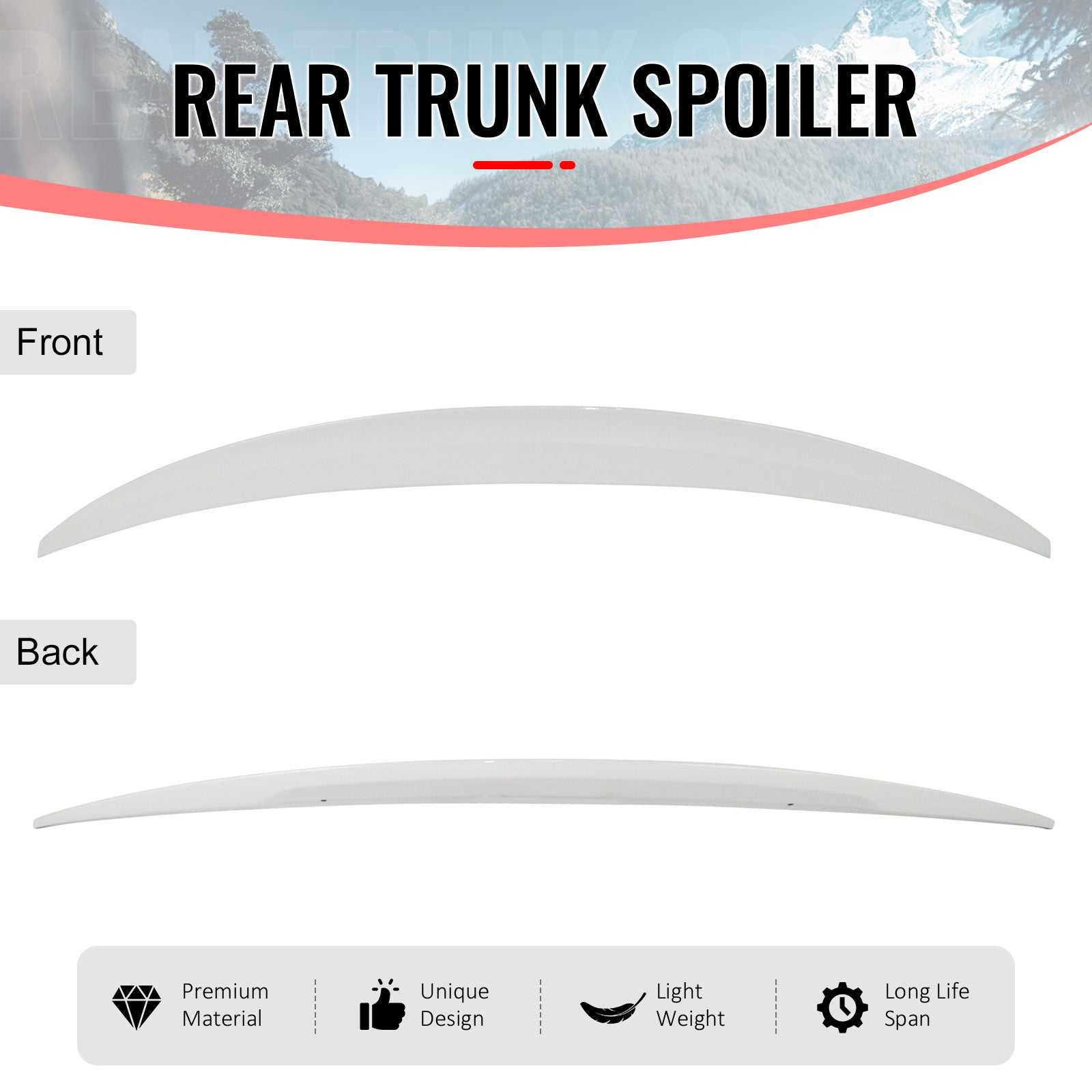 Fits 07-13 E92 Performance Painted #300 Alpine White III Trunk Spoiler