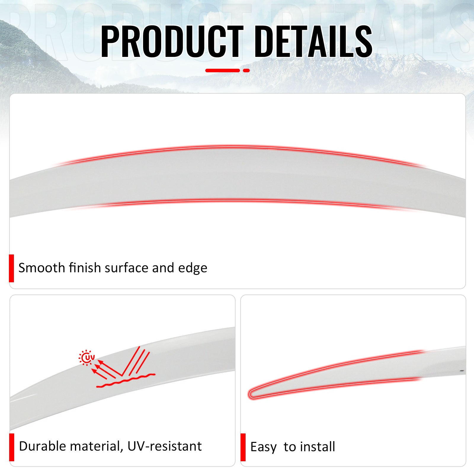 Fits 07-13 E92 Performance Painted #300 Alpine White III Trunk Spoiler
